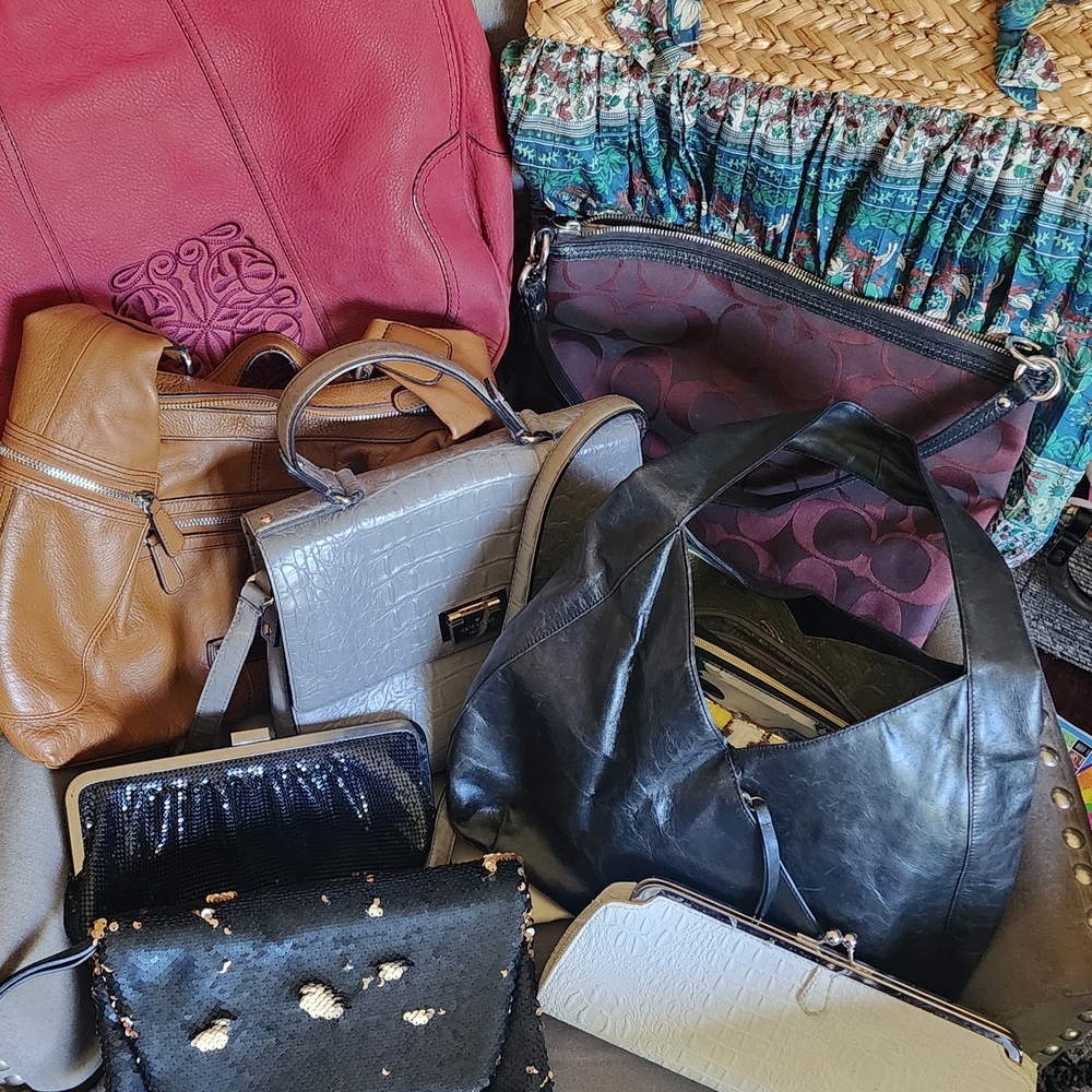 9 Handbag Bundle, Coacg, Kate Spade, Hobo, Etienne Agner